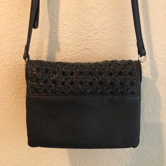 Woven faux leather clutch crossbody purse - Picture 2 of 5